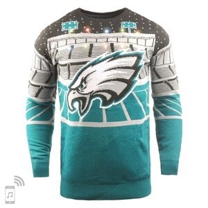 NWT Philadelphia Eagles Bluetooth Light Up Ugly Sweater